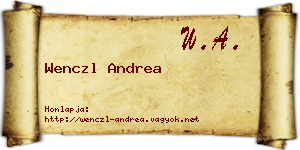 Wenczl Andrea névjegykártya